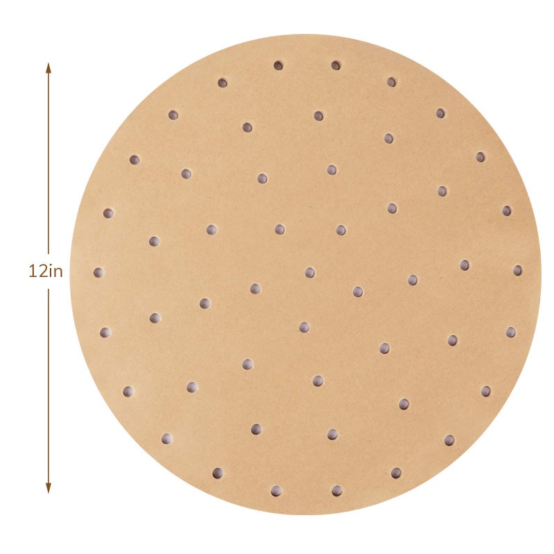 Beasea Air Fryer Round Liners - 12 Inch, 200pcs Unbleached Parchment Paper for Air Fryer and Steaming Basket - Image 2